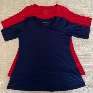 Susan Graver Modern Essentials  2 for 1 - Red & Navy